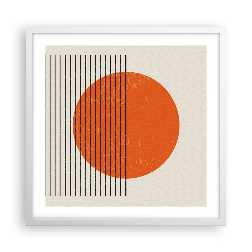 Affiche dans un cadre blanc - Poster - Toujours le soleil - 50x50 cm