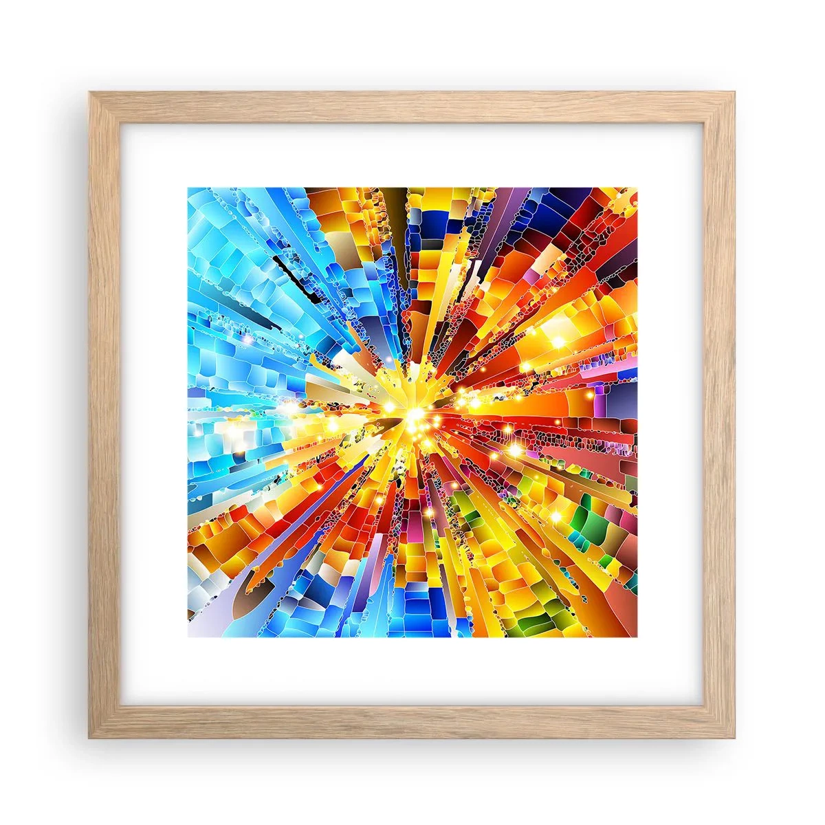 Affiche dans un chêne clair - Poster - In medias res - 30x30 cm