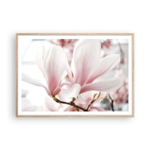 Affiche dans un chêne clair - Poster - Abondance de tendresse - 100x70 cm