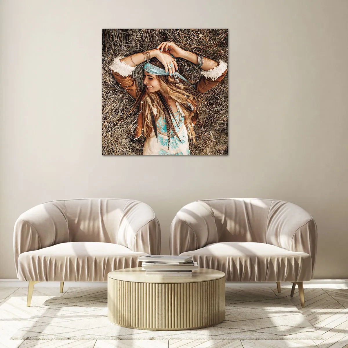 Impression sur verre - Image sur verre - En route vers les années d'amour - 70x70 cm