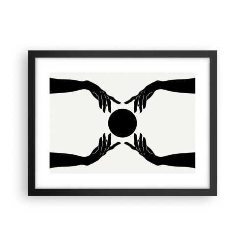 Affiche dans un cadre noir - Poster - Signe secret - 40x30 cm