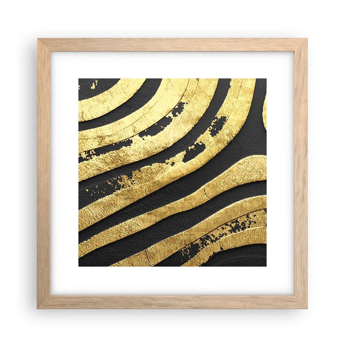 Affiche dans un chêne clair - Poster - Tout coule - 30x30 cm