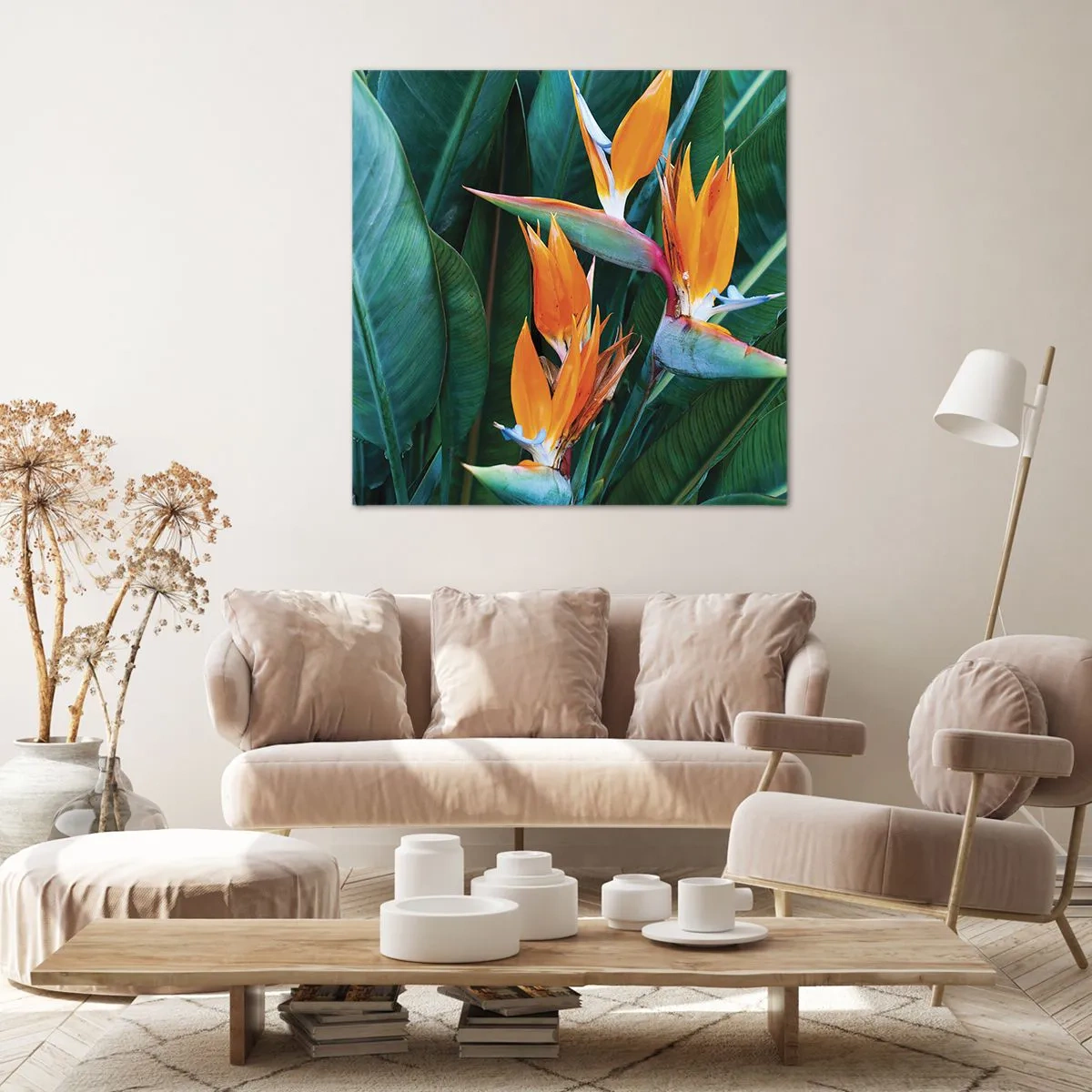 Impression sur toile - Image sur toile - Est-ce une fleur, est-ce un oiseaux? - 70x70 cm
