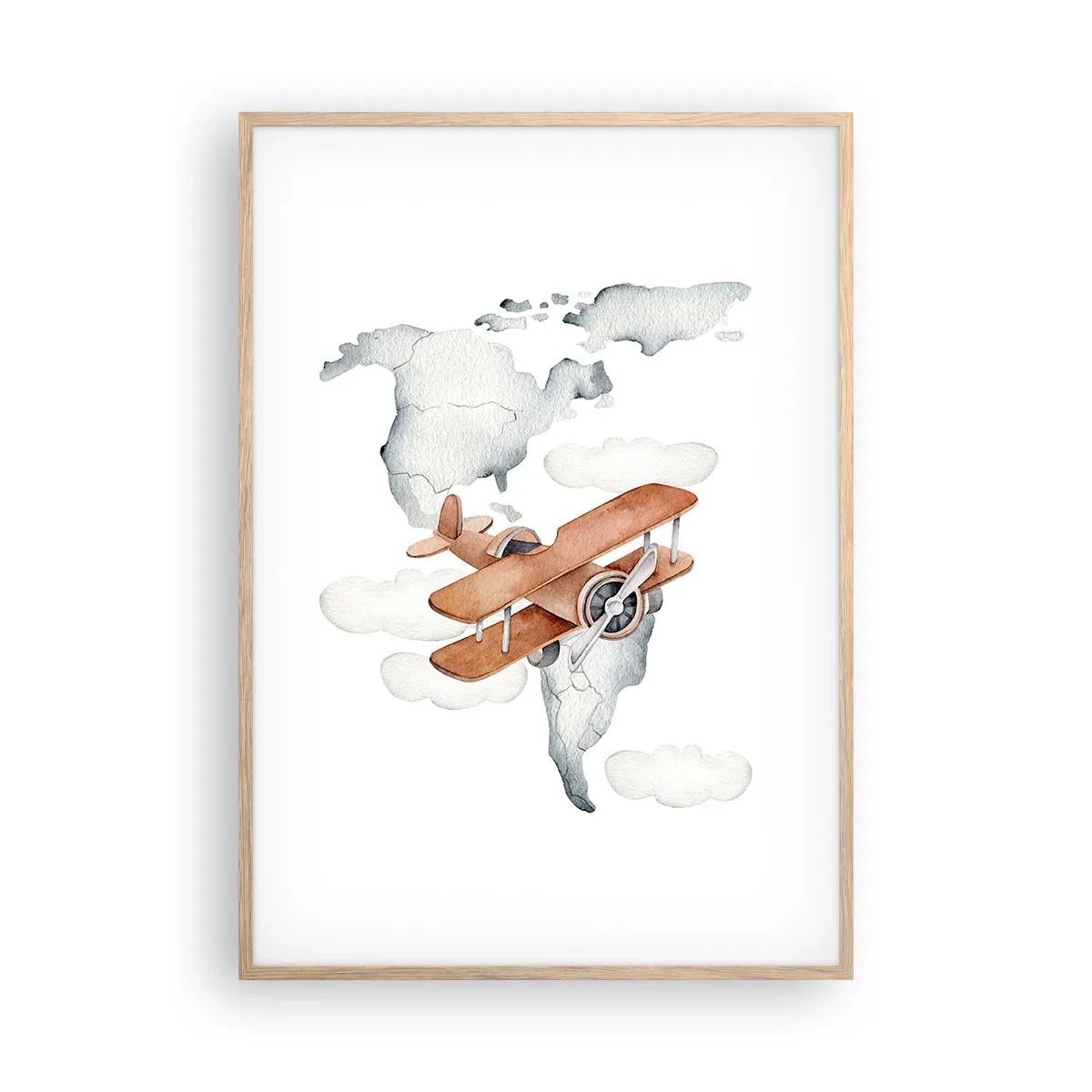 Affiche dans un chêne clair - Poster - Dans un esprit pionnier - 70x100 cm