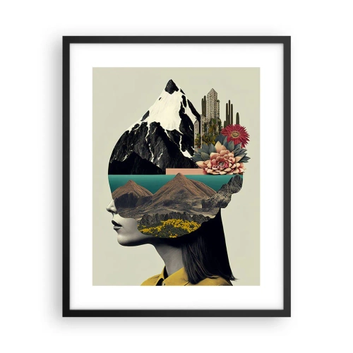 Affiche dans un cadre noir - Poster - La femme – toujours un mystère - 40x50 cm