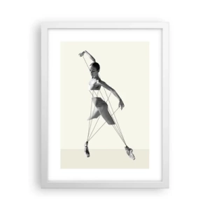 Affiche dans un cadre blanc - Poster - Dans le théatre de la vie - 30x40 cm