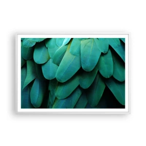 Affiche dans un cadre blanc - Poster - Perfection de la nature du perroquet - 100x70 cm