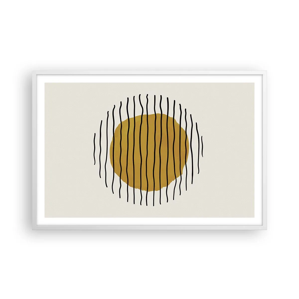 Affiche dans un cadre blanc - Poster - Abstraction tremblante de chaleur - 91x61 cm