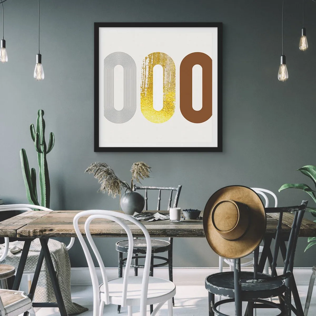 Affiche dans un cadre noir - Poster - Ooo! - 40x40 cm