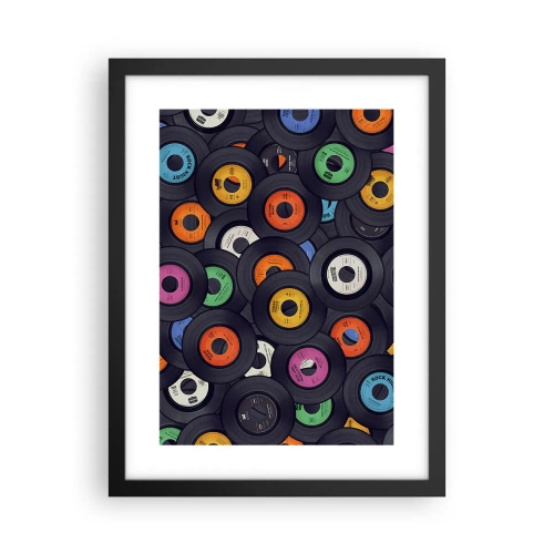 Affiche dans un cadre noir - Poster - Couleurs des classiques - 30x40 cm