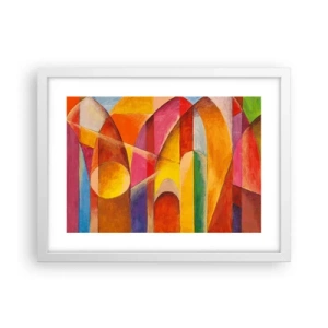 Affiche dans un cadre blanc - Poster - Cathédrale du soleil - 40x30 cm
