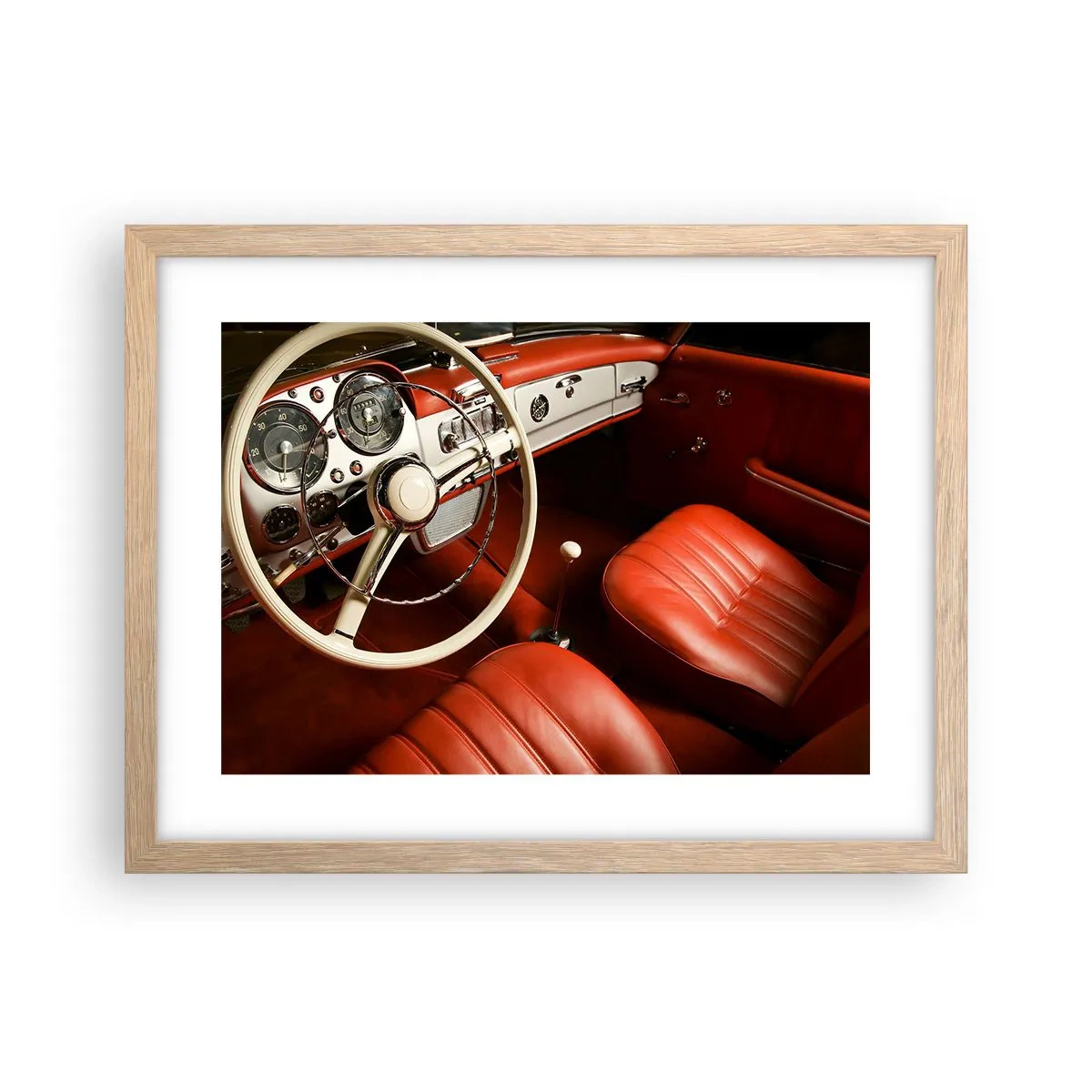Affiche dans un chêne clair - Poster - Luxe de style vintage - 40x30 cm