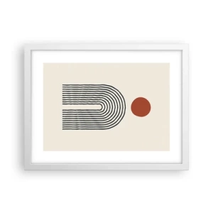 Affiche dans un cadre blanc - Poster - Le magnétisme des formes et des couleurs - 40x30 cm