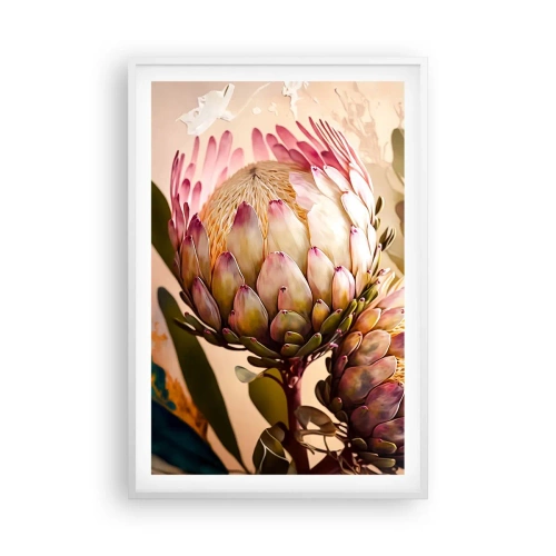 Affiche dans un cadre blanc - Poster - Tendrement embrassé - 61x91 cm