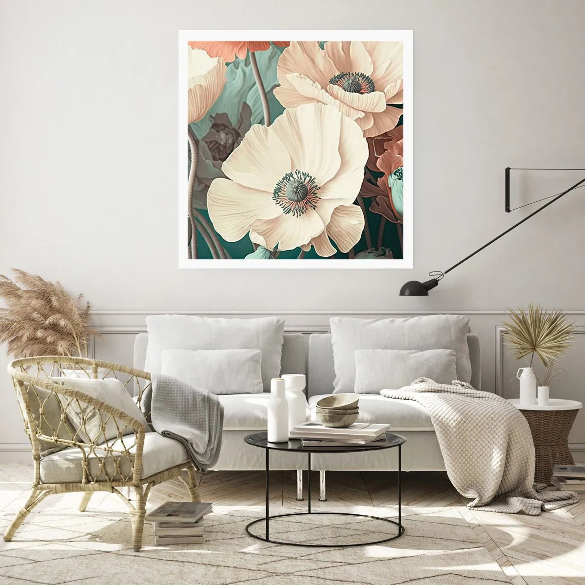 Affiche - Poster - Le murmure des coquelicots - 50x50 cm