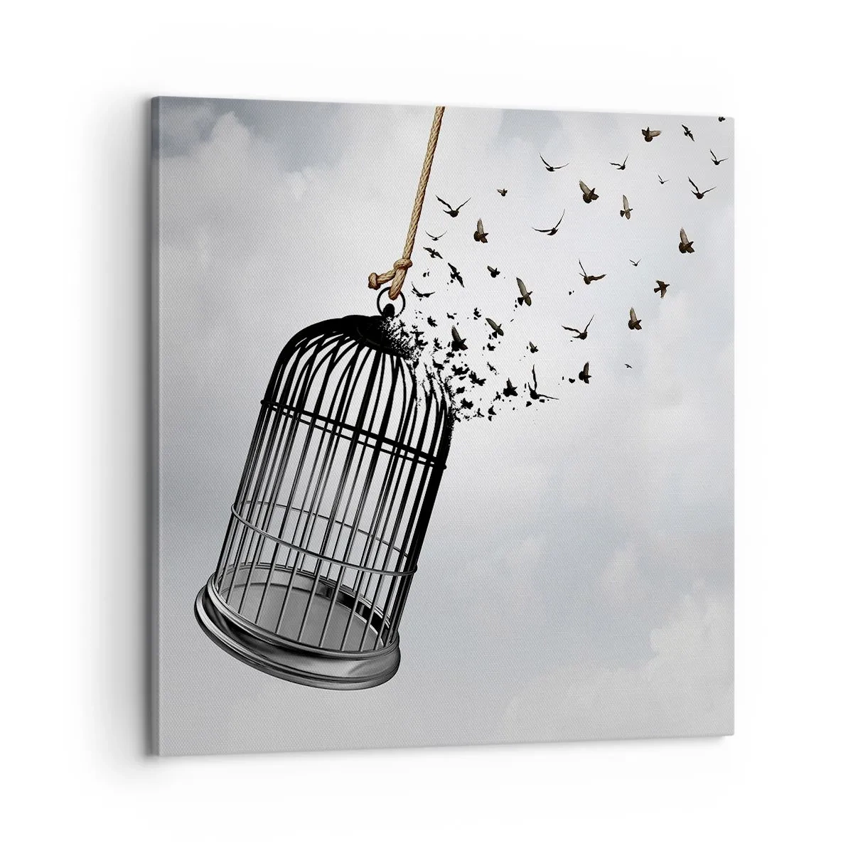 Impression sur toile - Image sur toile - Foie...Espoir...Liberté! - 60x60 cm