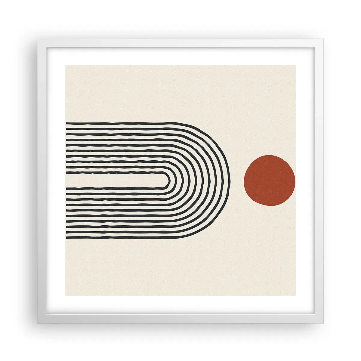 Affiche dans un cadre blanc - Poster - Le magnétisme des formes et des couleurs - 50x50 cm