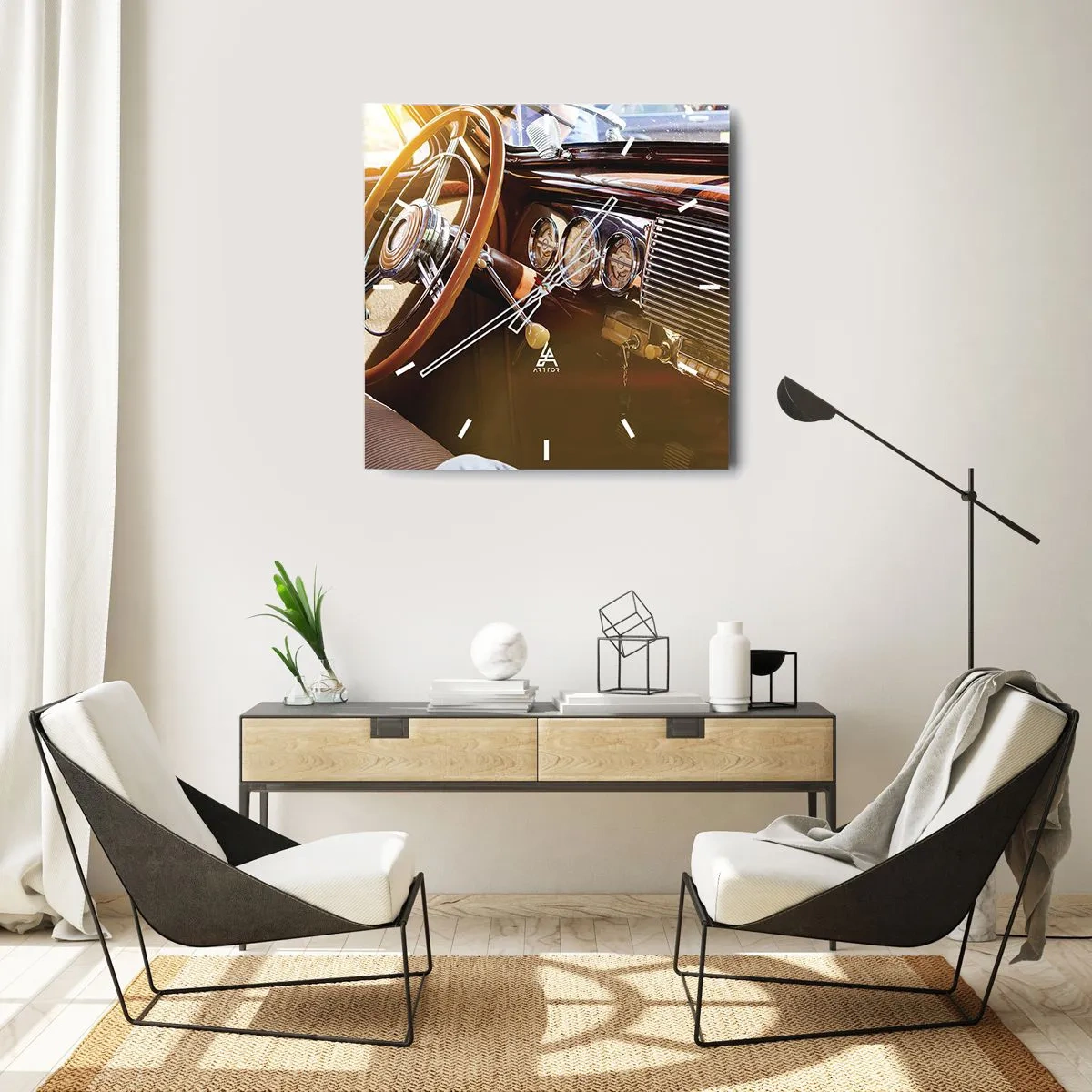 Horloge murale - Pendule murale - Souffle de luxe venu du passé - 40x40 cm