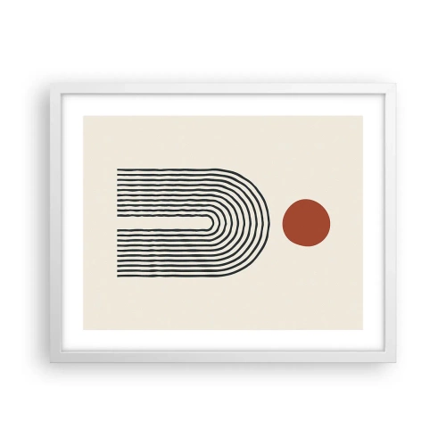 Affiche dans un cadre blanc - Poster - Le magnétisme des formes et des couleurs - 50x40 cm