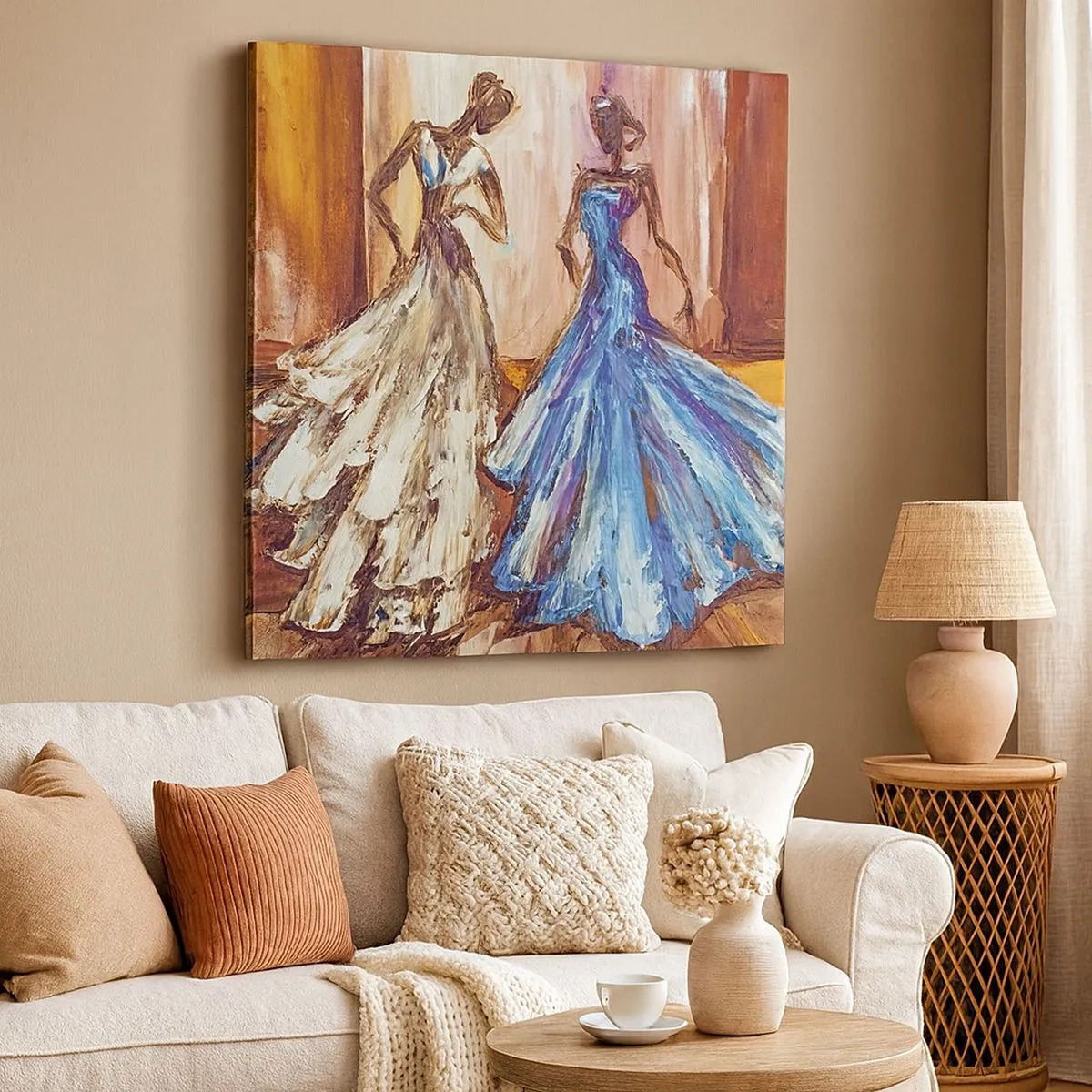 Impression sur toile - Image sur toile - Un duo reconnaissant - 30x30 cm