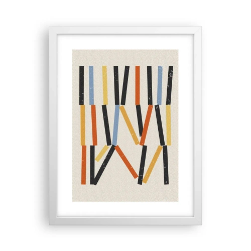 Affiche dans un cadre blanc - Poster - Composition de niveaux - 30x40 cm