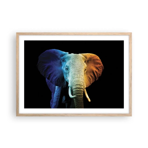 Affiche dans un chêne clair - Poster - Excentrique, pas bizarre - 70x50 cm