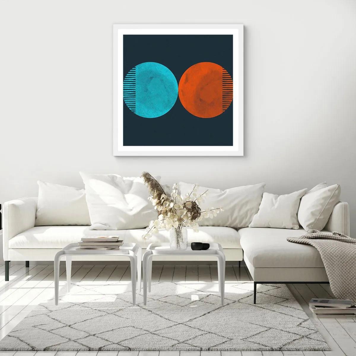 Affiche dans un cadre blanc - Poster - Seulement la géométrie ? - 30x30 cm