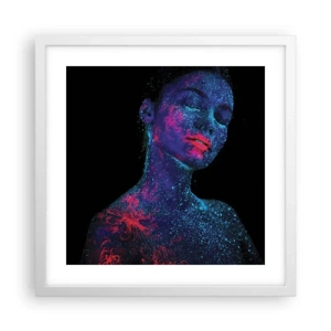 Affiche dans un cadre blanc - Poster - Dans la poussière d'étoiles - 40x40 cm