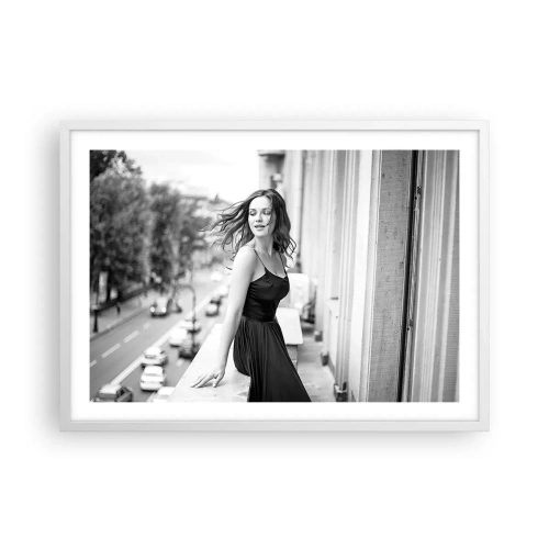 Affiche dans un cadre blanc - Poster - Certainement un Parisien - 70x50 cm