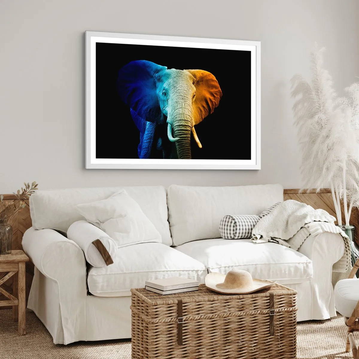 Affiche dans un cadre blanc - Poster - Excentrique, pas bizarre - 100x70 cm