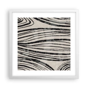 Affiche dans un cadre blanc - Poster - Ligne de marécage - 40x40 cm
