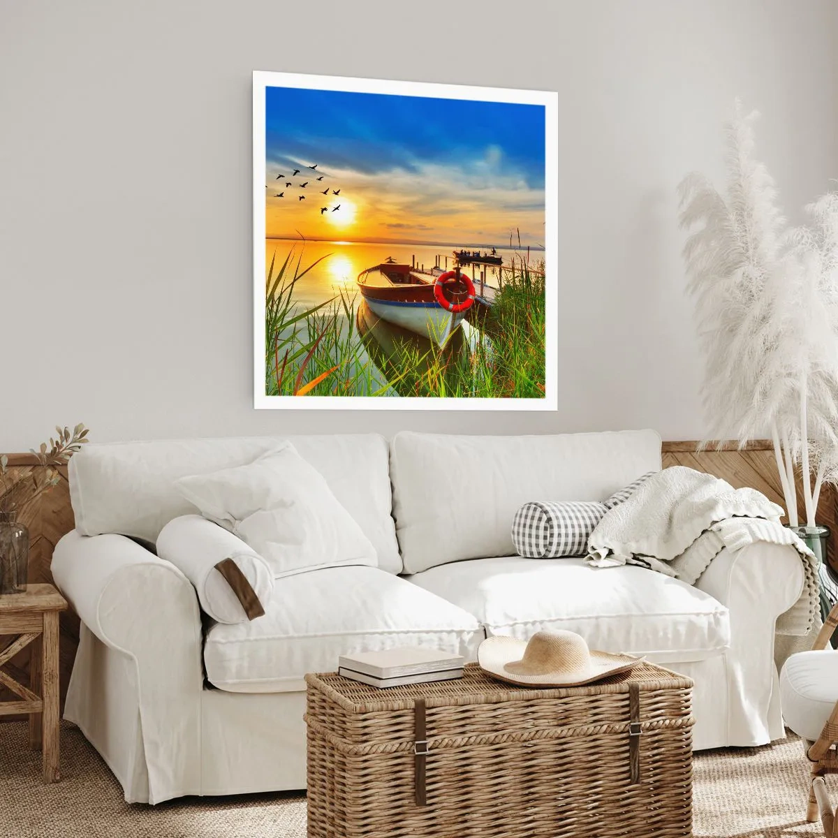 Affiche - Poster - Les cormorans s'envolent déjà - 40x40 cm