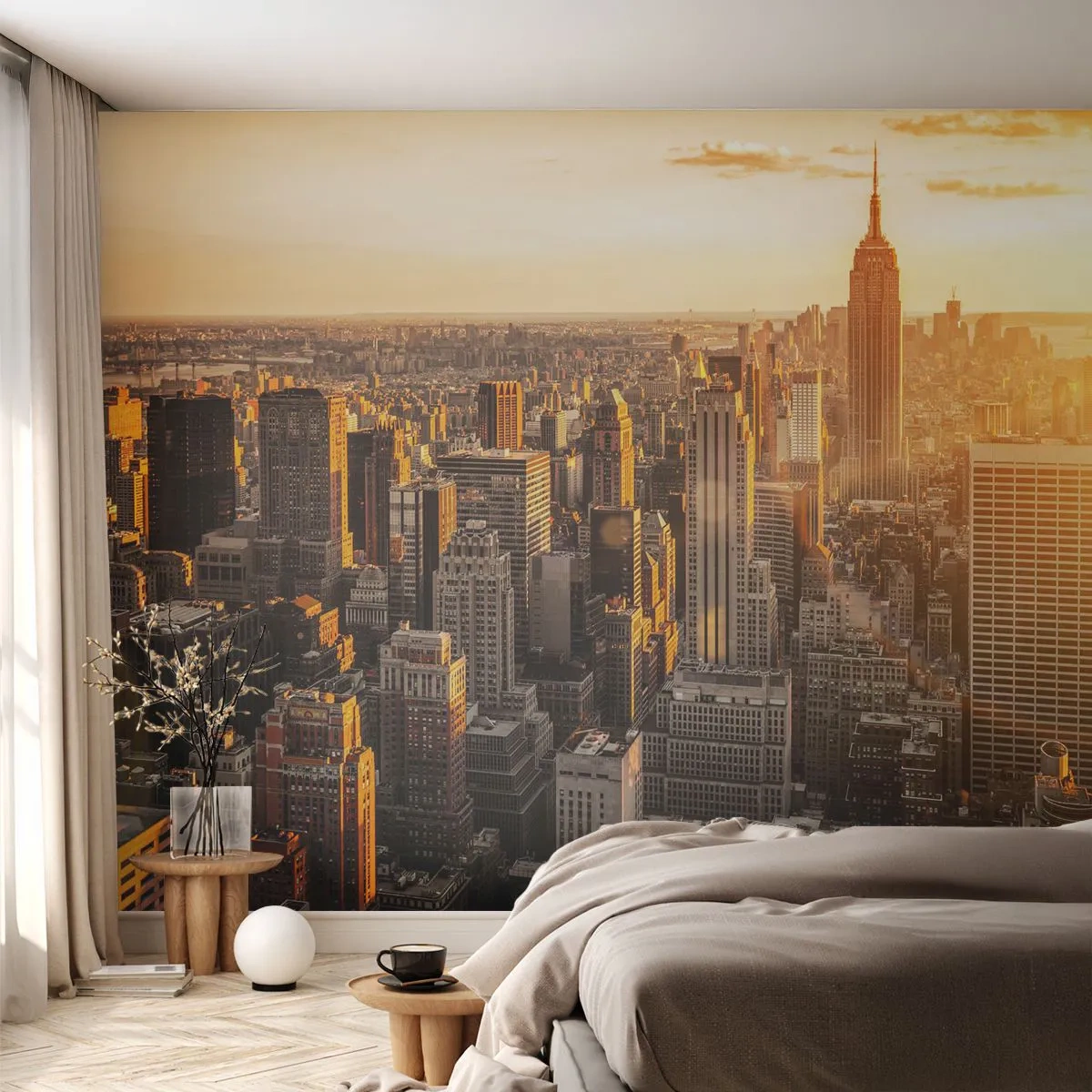 Papier Peint Autocollant Deluxe Sticker - Grandir au soleil - Ville, New York, Architecture - 250x175 cm