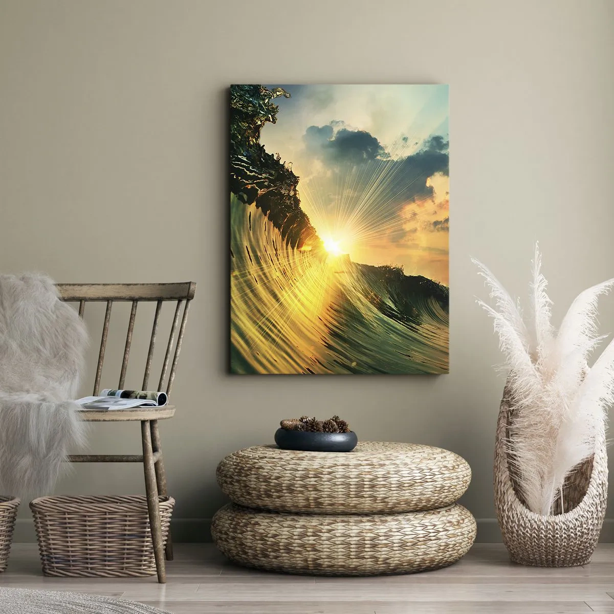 Impression sur toile - Image sur toile - Surfeur, où es-tu ? - 45x80 cm
