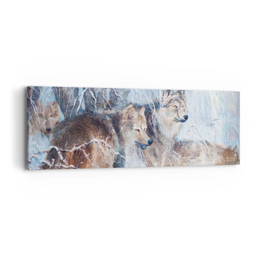 Impression sur toile - Image sur toile - Attention! Ca arrive ... - 90x30 cm