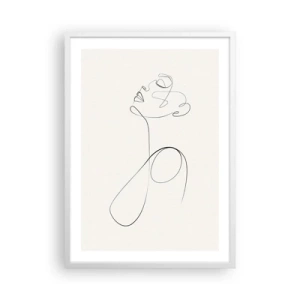 Affiche dans un cadre blanc - Poster - En boucle dans les rêves - 50x70 cm