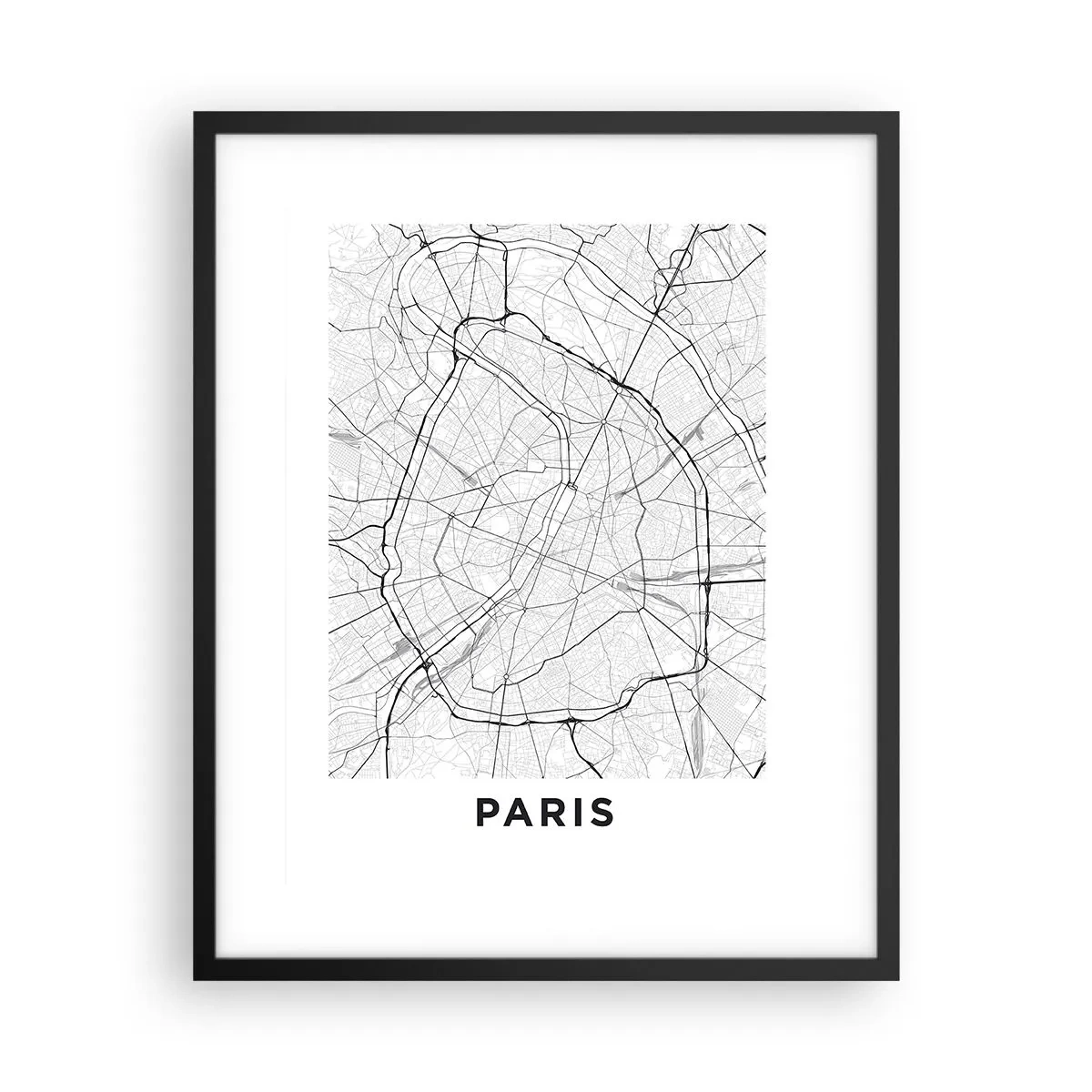Affiche dans un cadre noir - Poster - Fleur de Paris - 40x50 cm