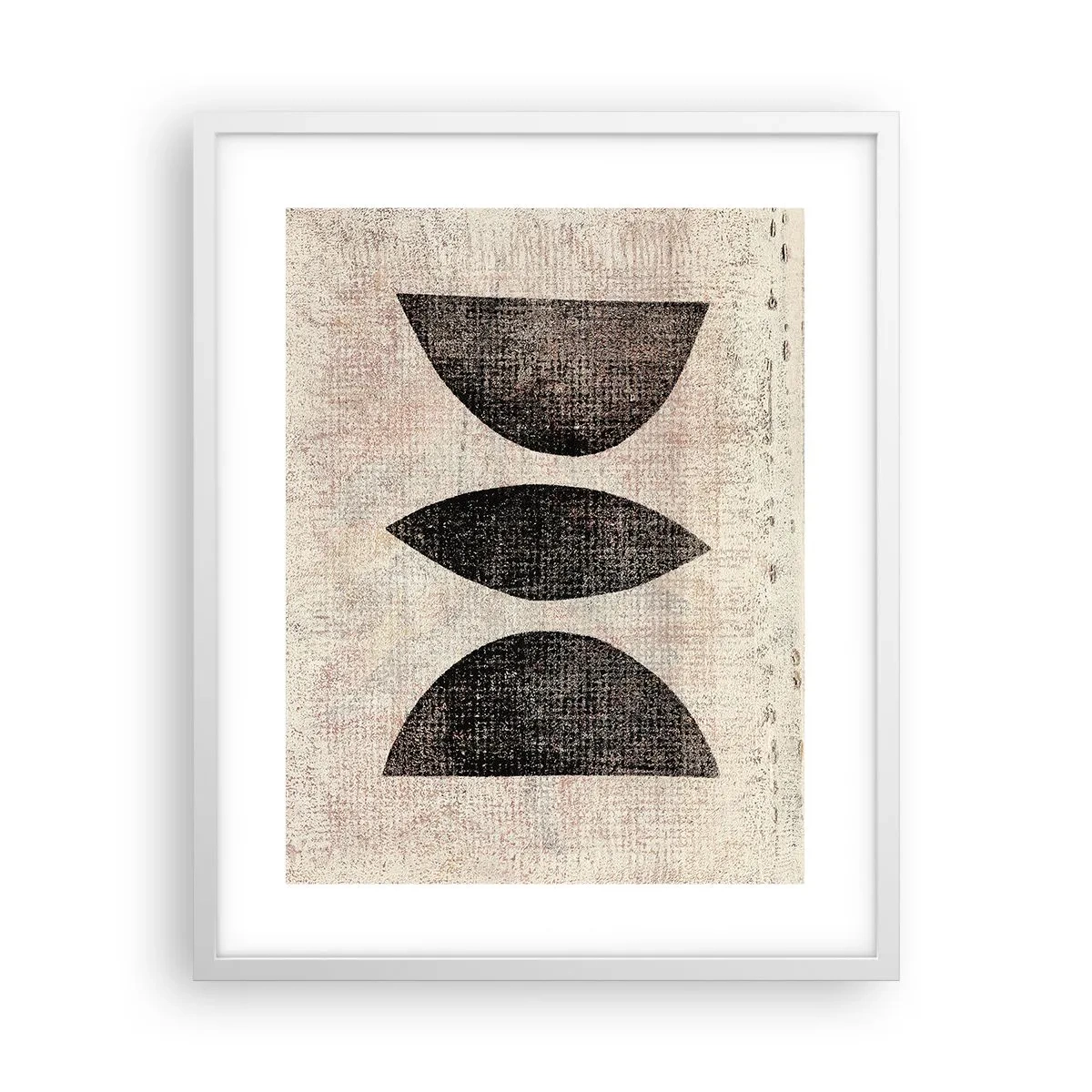Affiche dans un cadre blanc - Poster - Abstraction ethnique - 40x50 cm