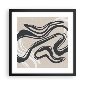 Affiche dans un cadre noir - Poster - Expression multipliée - 40x40 cm