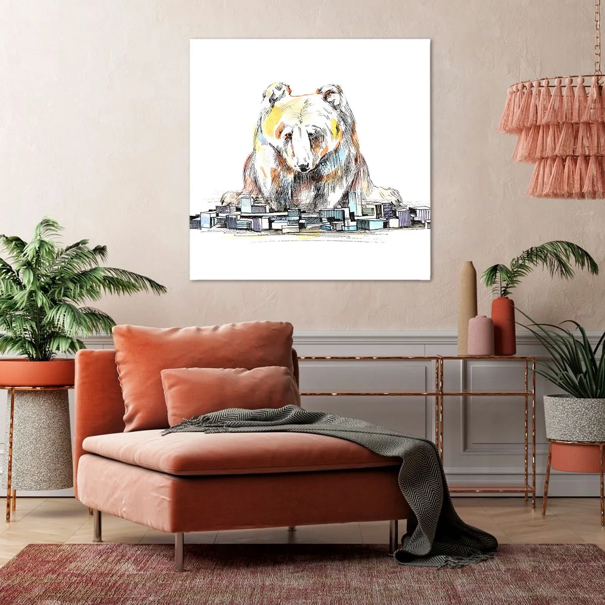 Impression sur toile - Image sur toile - Comment peut-on vivre ainsi ? - 70x70 cm