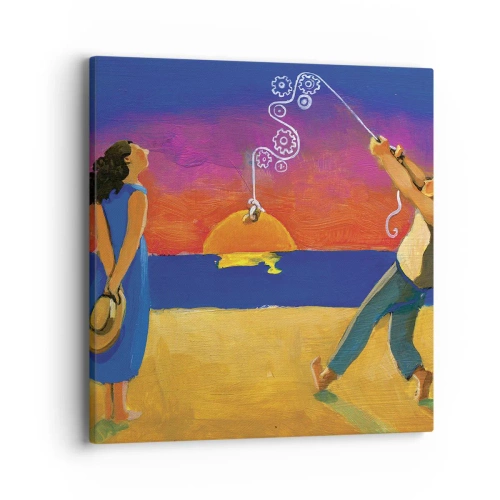 Impression sur toile - Image sur toile - Plus qu'une étoile dans le ciel - 40x40 cm