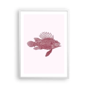 Affiche dans un cadre blanc - Poster - Un habitant des eaux exotiques - 50x70 cm
