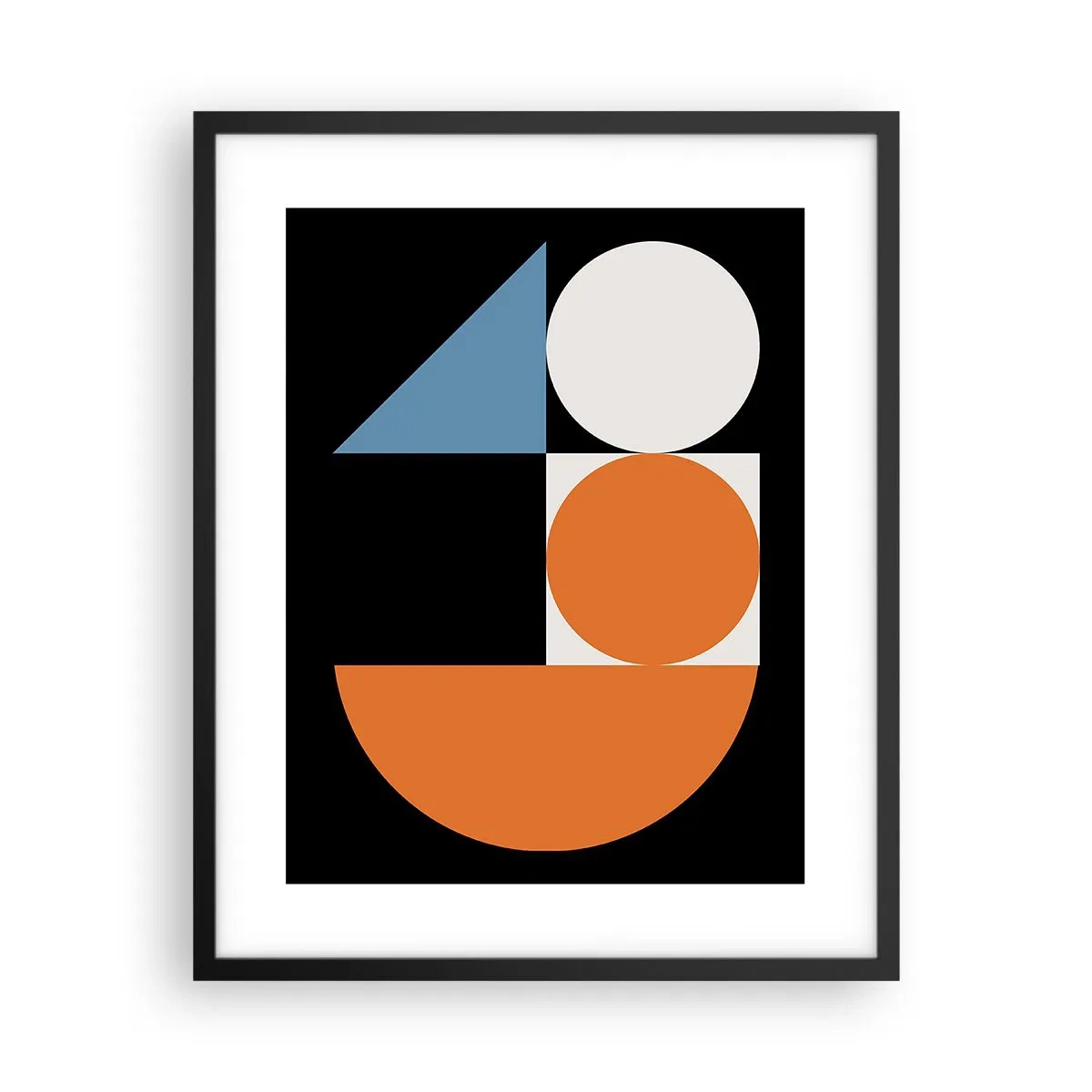 Affiche dans un cadre noir - Poster - Rangement de figures - 40x50 cm