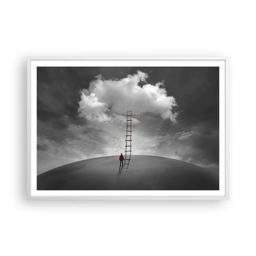 Affiche dans un cadre blanc - Poster - Tout est possible - 100x70 cm