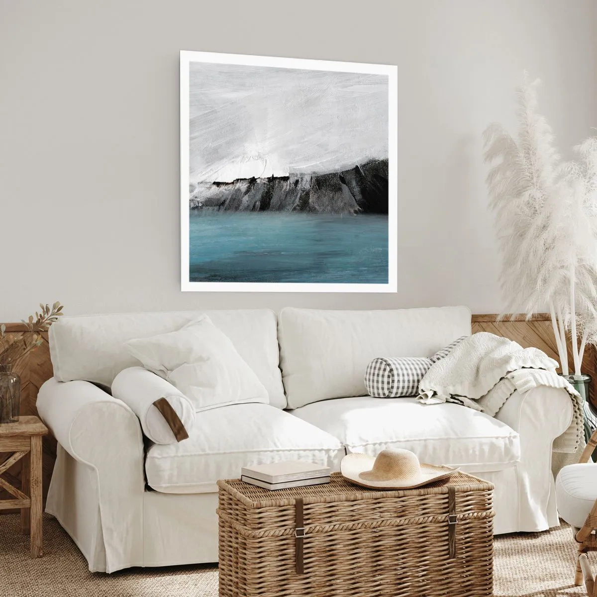 Affiche - Poster - Eau – terre : choc des éléments - 60x60 cm