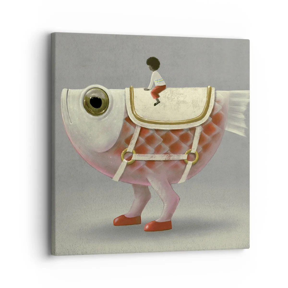 Impression sur toile - Image sur toile - Le cavalier poisson - 30x30 cm