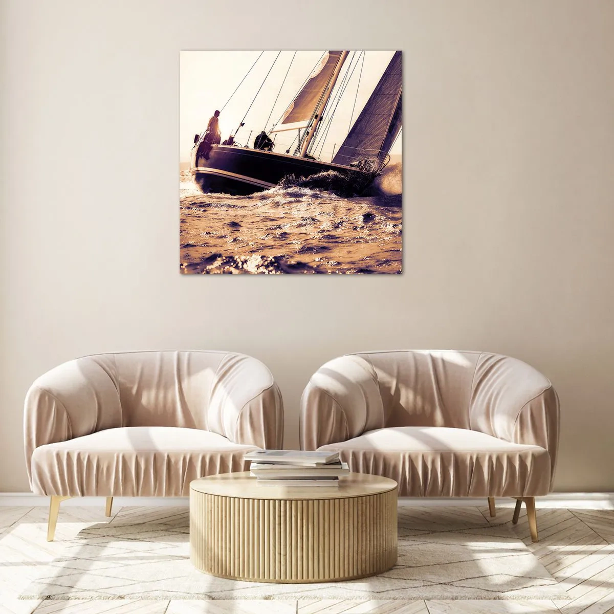 Impression sur verre - Image sur verre - Navigue, marin - 30x30 cm