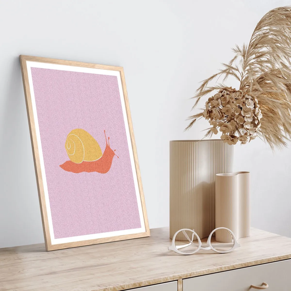 Affiche dans un chêne clair - Poster - Il n'y a pas d'urgence - 30x40 cm