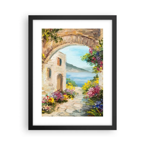 Affiche dans un cadre noir - Poster - Le charme d'une province côtière - 30x40 cm