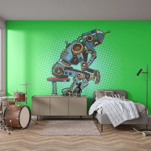 Papier Peint Autocollant Deluxe Sticker - Au-dessus de l'essence de l'être - Abstraction, Robot intelligent, Pour les enfants - 100x70 cm